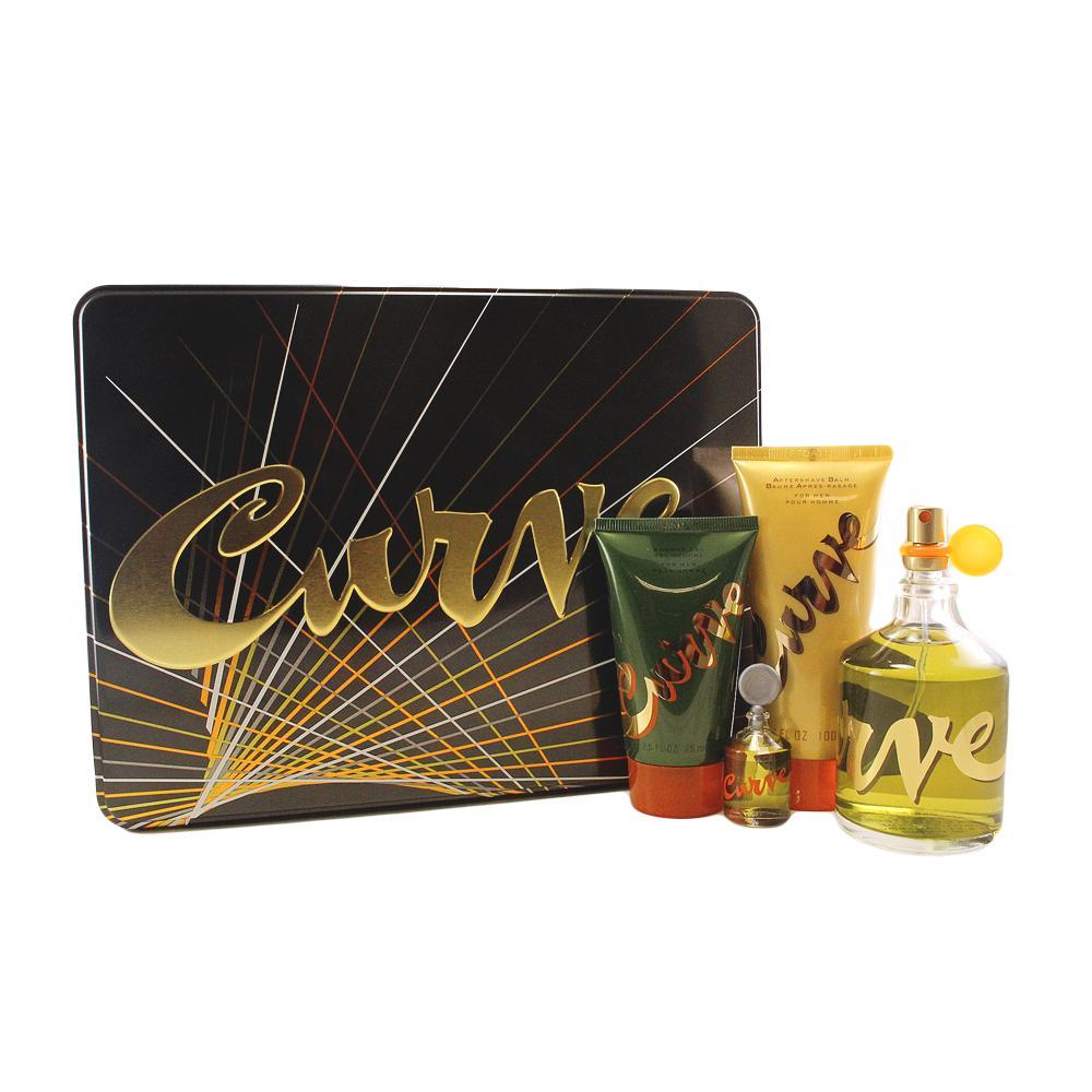 Curve 4 Pc ( 4.2Oz Edc Sp And 2.5 Oz Shower Gel And 3.4Oz After Shave Balm And 7.5 ML Edc Mini) - authentic fragrance from...