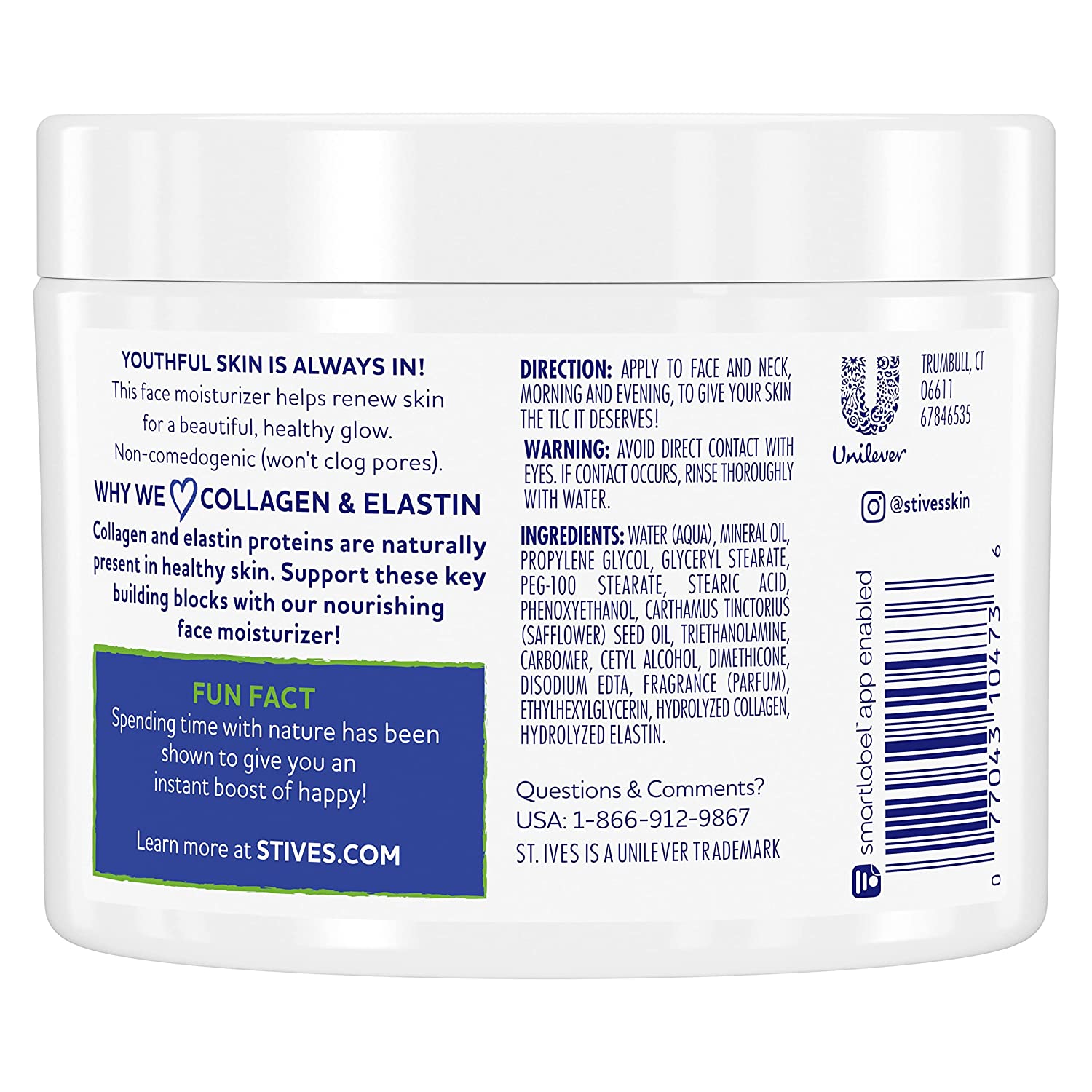 St.Ives Renewing Collagen And Elastin Moisturizer Conditions Skin 283G