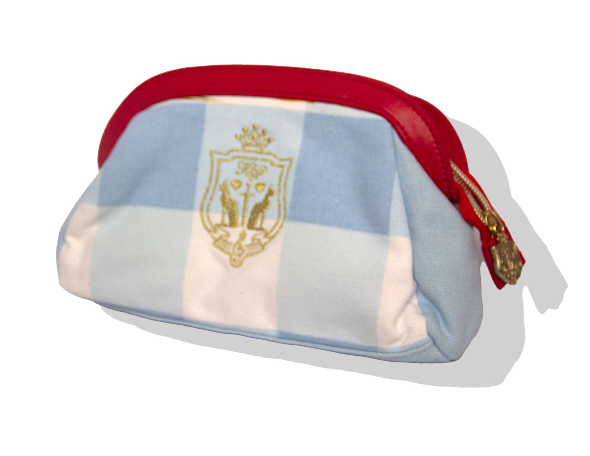Blue checks small purse