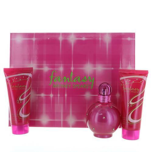Set - Britney Spears Fantasy 100 ML EDP Spray + 100 ML Body Lotion + 100 ML Shower Gel for Women - authentic fragrance fro...