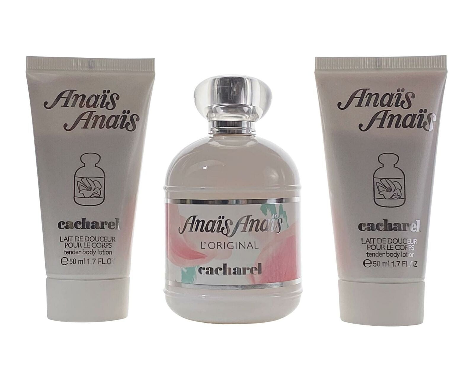 Set - Cacharel Anais Anais 100ml EDT Spray + 50ml Body Lotion + 50ml Body Lotion for Women