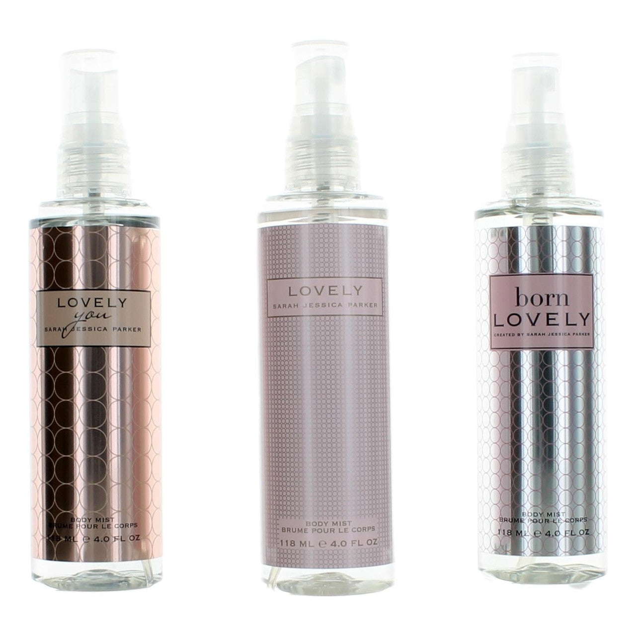 Set - Sarah Jessica Parker Lovely 118ml Body Spray + Born Lovely 118ml Body Spray + Lovely You 118ml Body Spray for Women