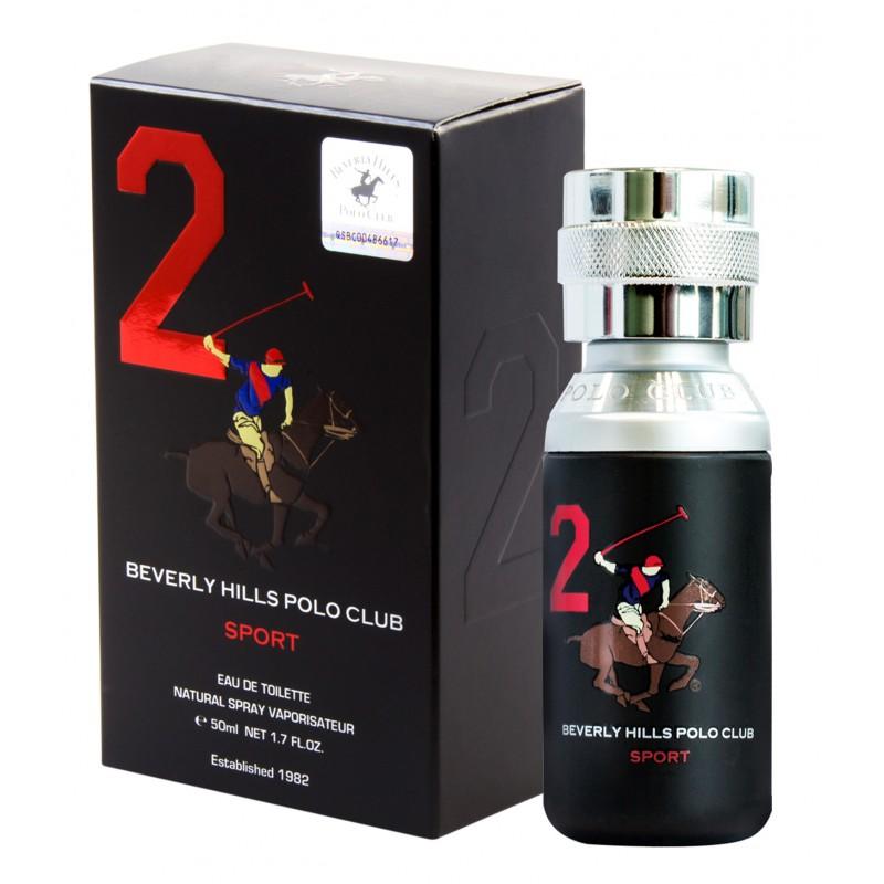 Beverly Hills Polo Club Sports EDT for Men - bottle front view