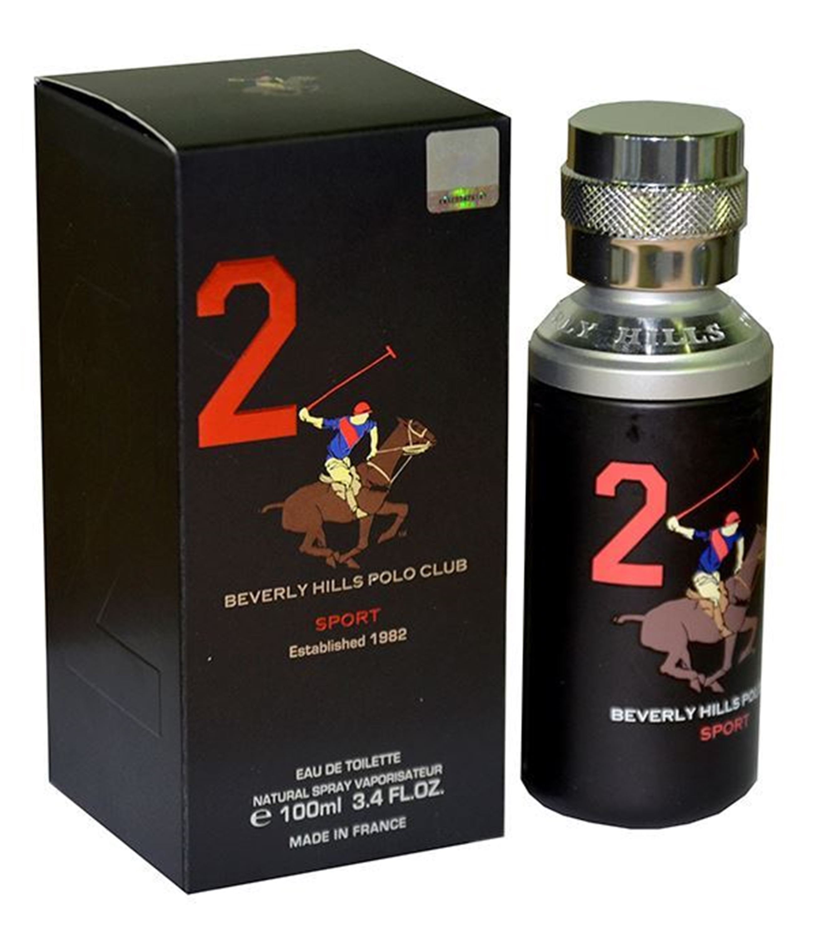Beverly Hills Polo Club Sports EDT for Men - box and bottle packaging