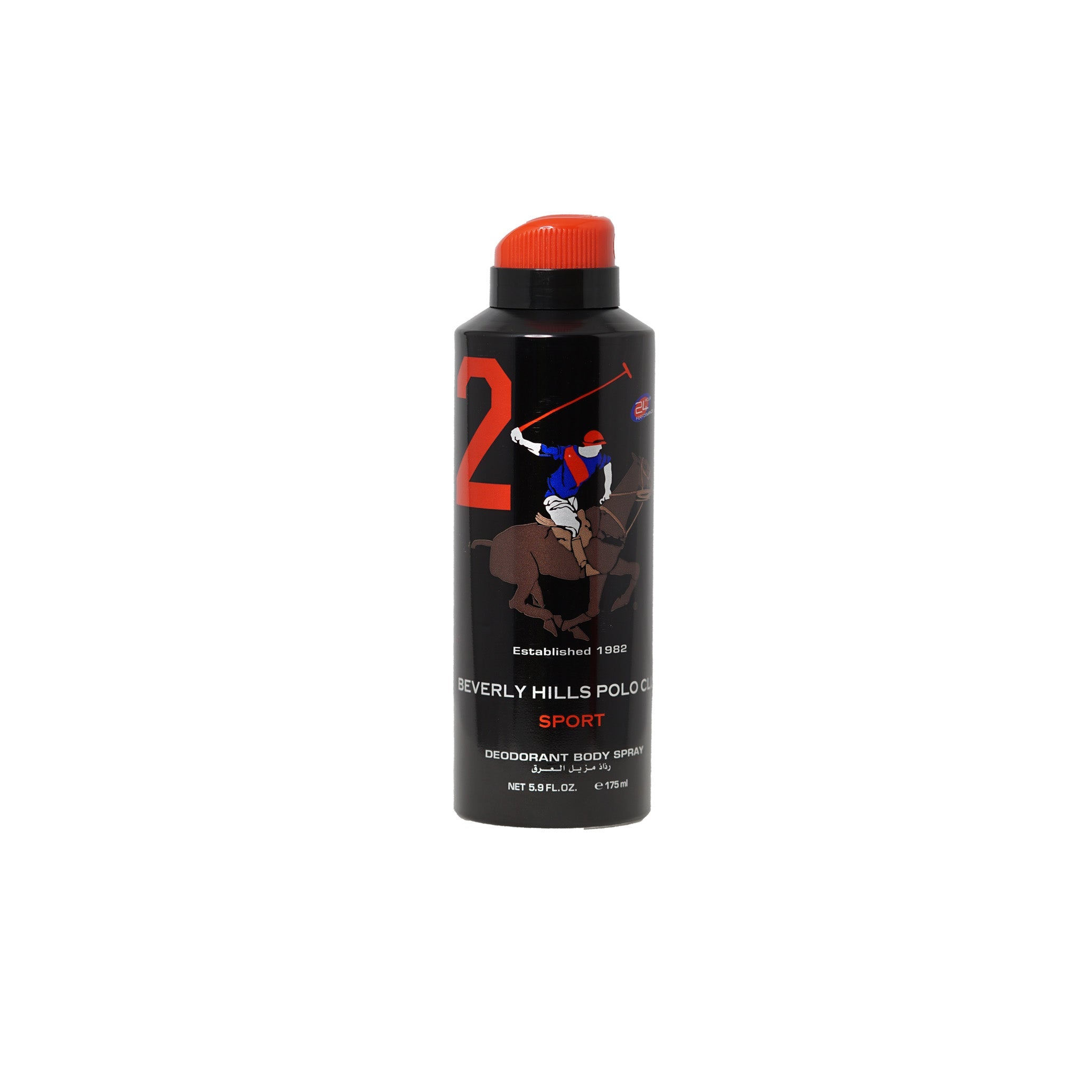 Beverly Hills Polo Club Sports Men Deodorant 175 ML for Men - box and bottle packaging
