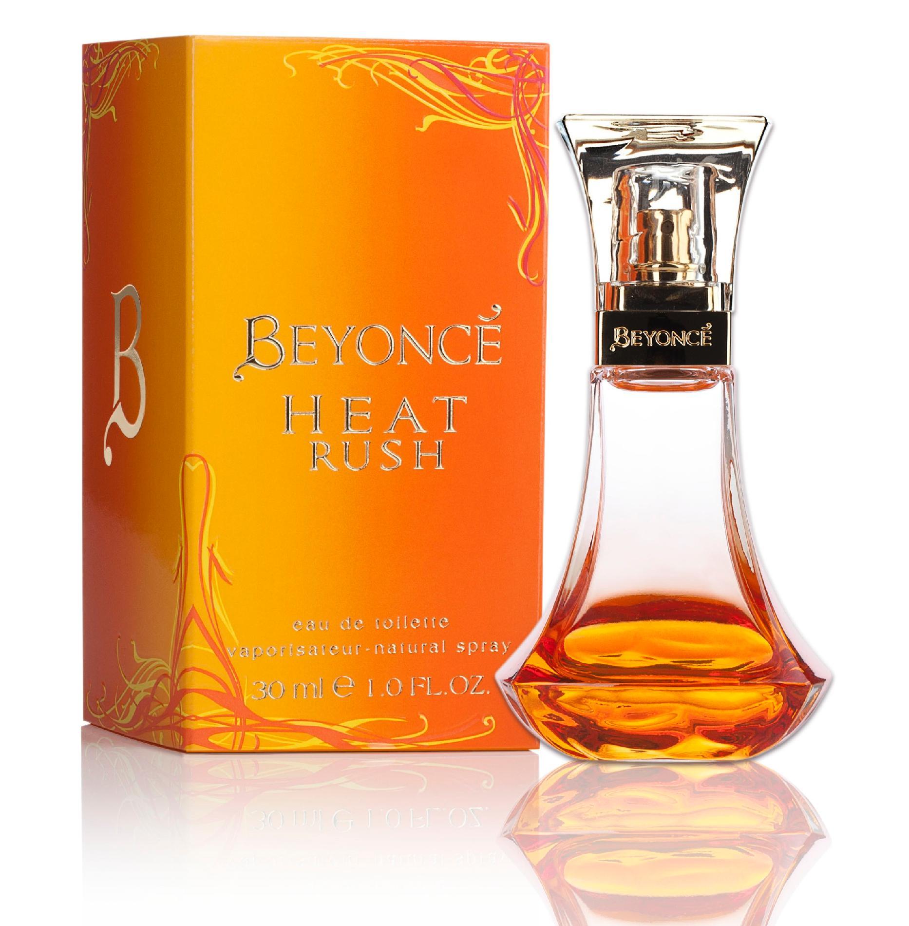Beyonce Heat Rush EDT Spray For Women - box and bottle packaging