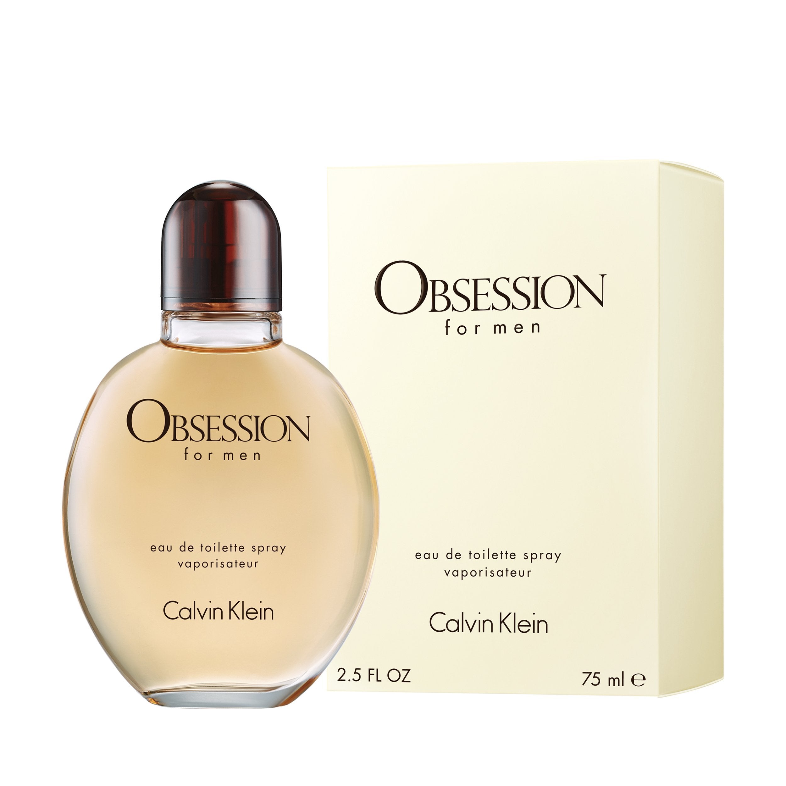 Calvin Klein Obsession EDT Spray For Men - box and bottle packaging