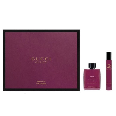 Set - Gucci Guilty Absolute Pour Femme 50 ML EDP Spray + 7.4 ML EDP Roller Ball - authentic fragrance from Brands Warehous...