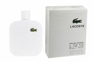 Lacoste L.12.12 Blanc EDT Spray For Men - box and bottle packaging