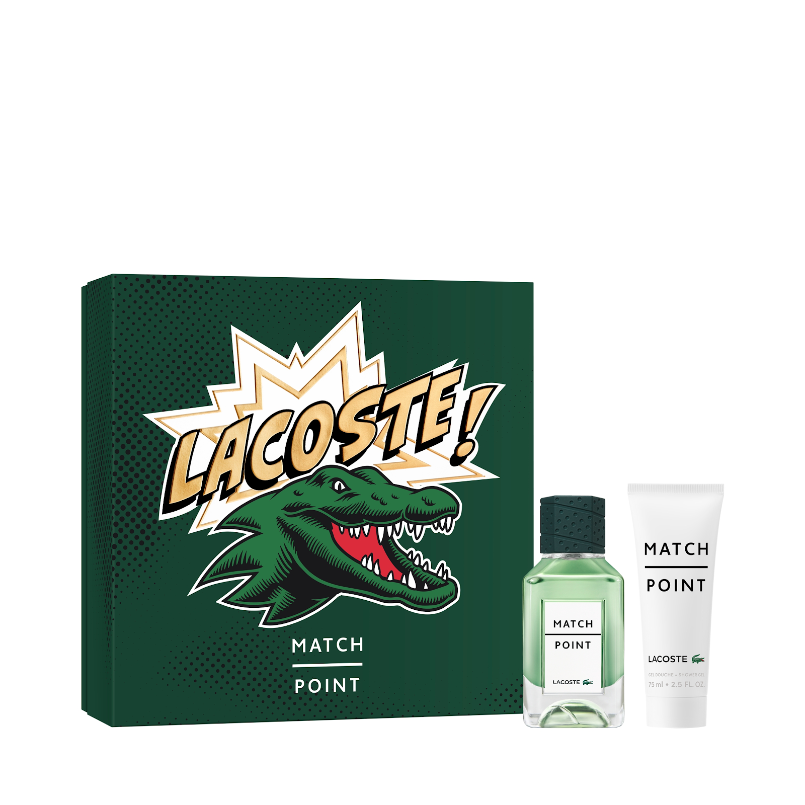 SET - LACOSTE MATCH POINT 50 ML EDT SPR +75 ML SHOWER GEL - MEN - authentic fragrance from Brands Warehouse Canada