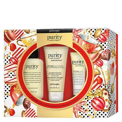 Set - Philosophy Purity Made Simple 120 ML 3-In-1 Cleanser + 60 ML Ultra-Light Moisturizer + 30 ML Pore Extractor Mask - a...
