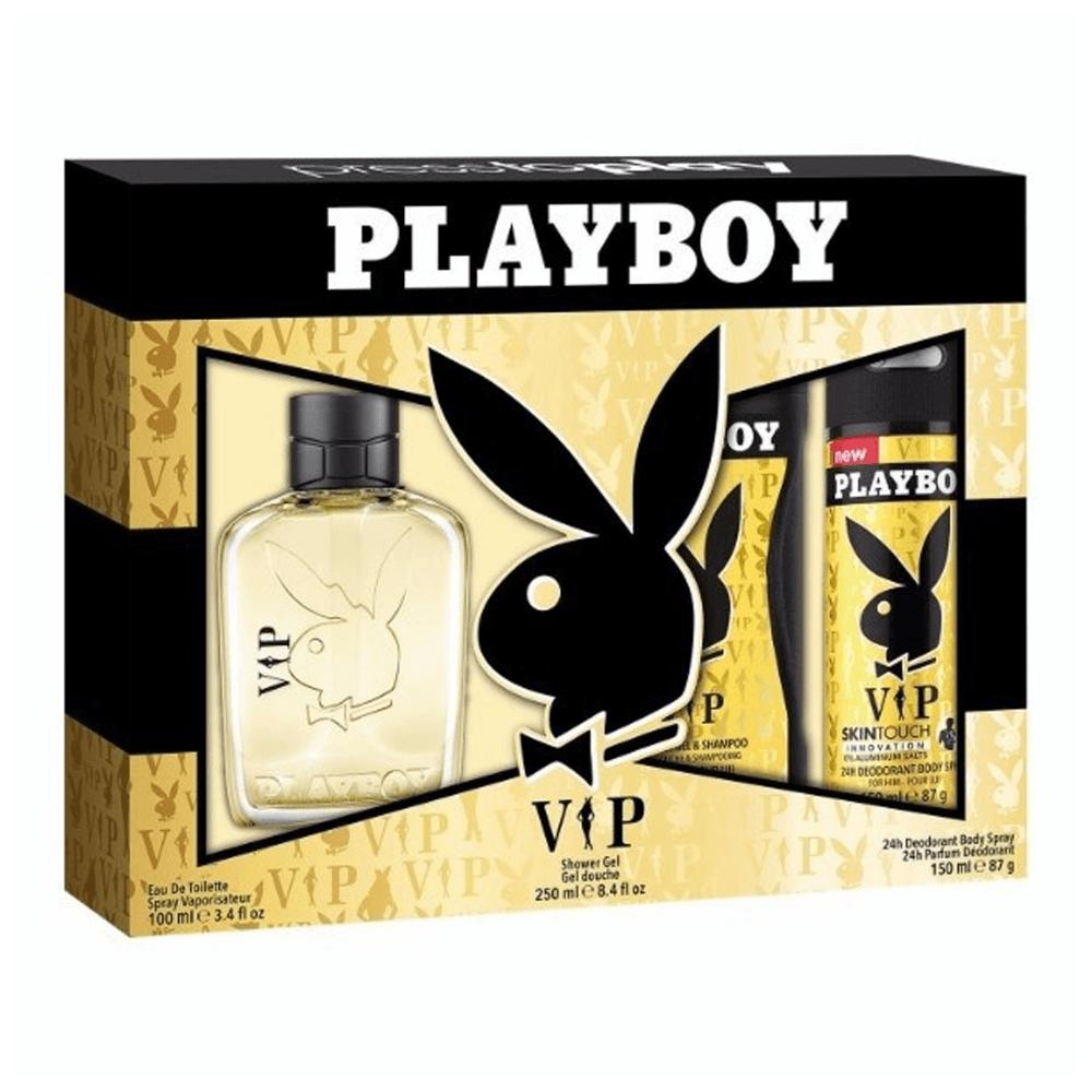 Set - Playboy Vip Men 60 ML EDT Spray + 250 ML Shower Gel - authentic fragrance from Brands Warehouse Canada