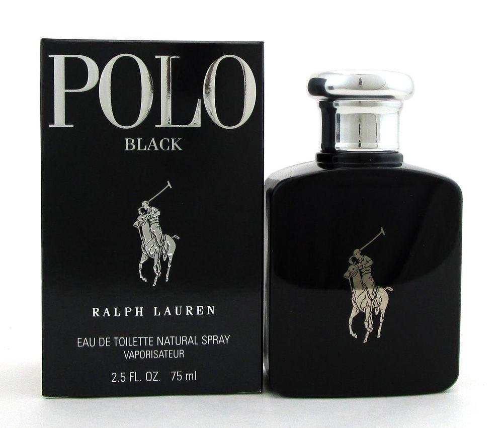 Ralph Lauren Polo Black EDT Spray For Men - bottle front view