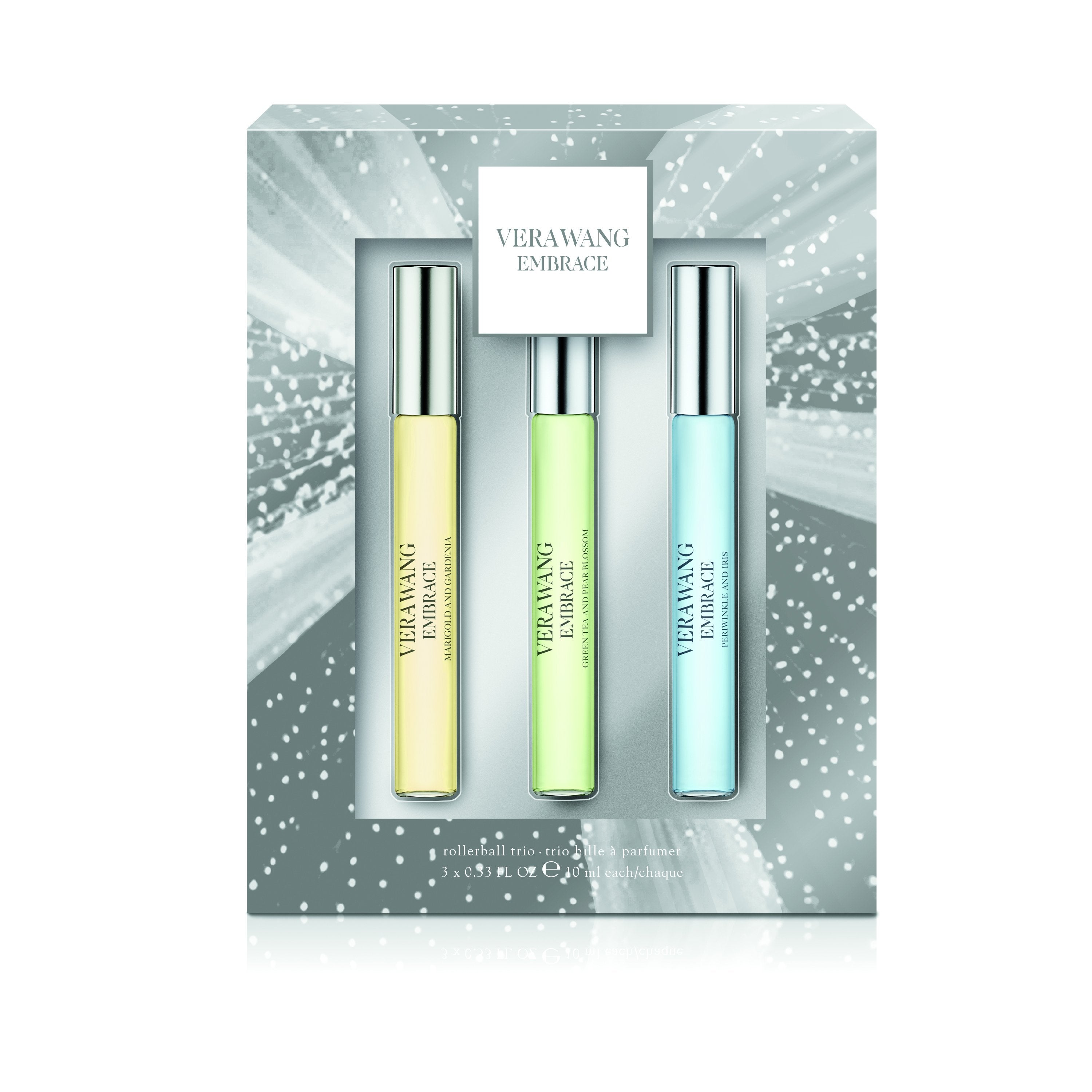 Vera Wang Marigold Trio Rollerball - 1 X 10 ML Each - Rose Buds & Vanilla And Green Tea & Pear Blossom And Periwinkle & Ir...